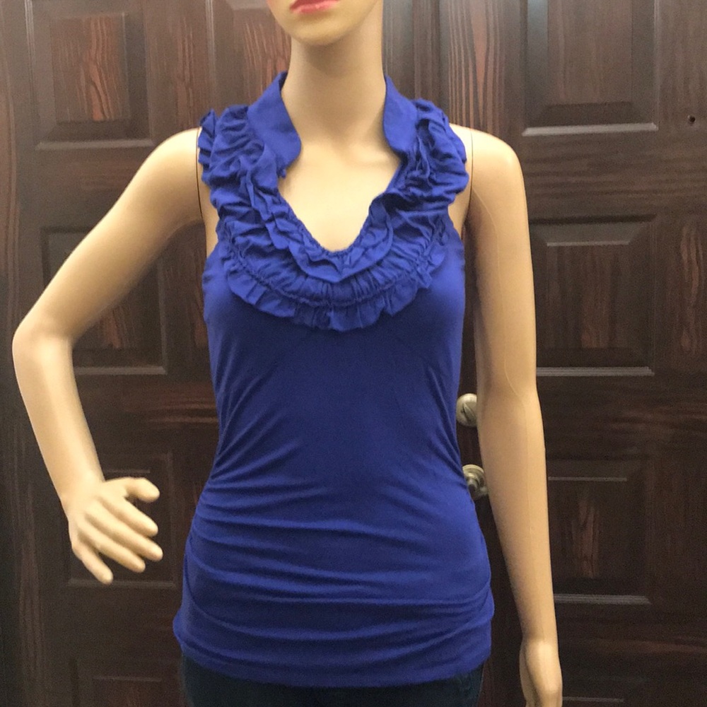 Arden B top. Purplish blue color Small